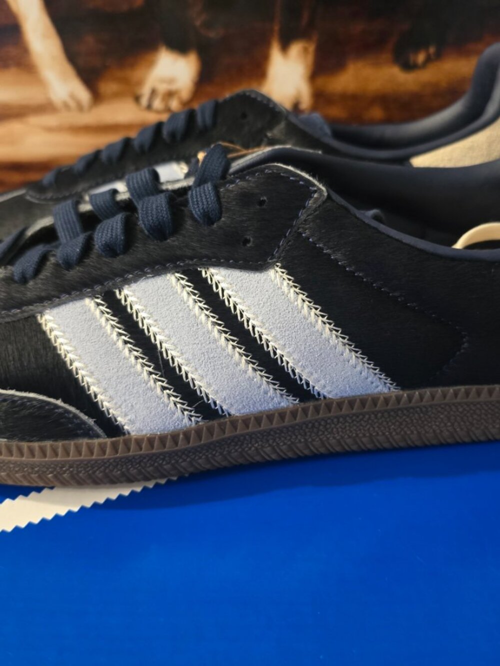 Adidas Samba Pony Hair Night Indigo JS3934 Shoes Mens US Size 10 NEW - Picture 3 of 15